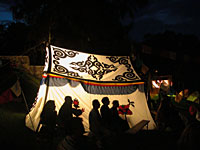 Das tibetische Zelt am Abend